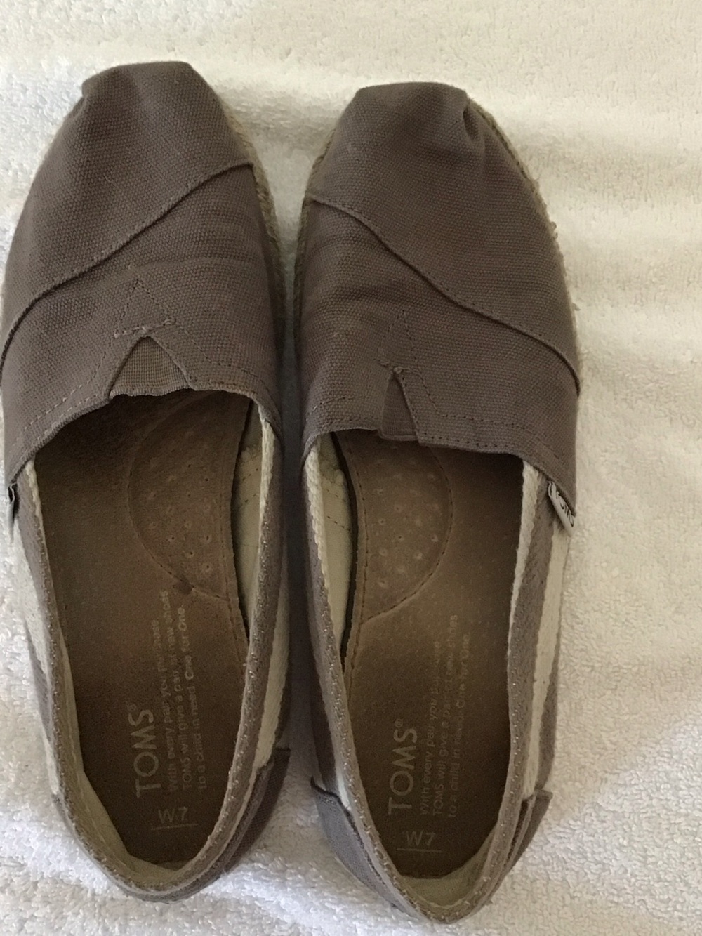 Toms Women's Slip-On Espadrilles in Taupe Canvas